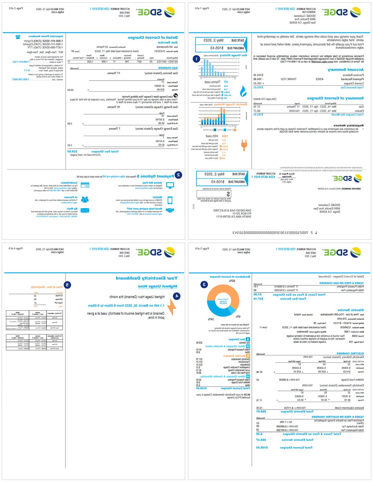 SDGE Bill Features